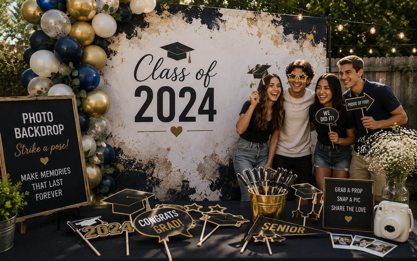Graduation Party Photo Backdrop